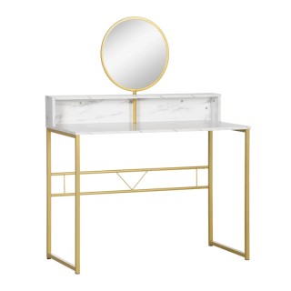 Μεταλλικό Μπουντουάρ με Στρόγγυλο Καθρέπτη 105 x 48 x 138 cm HOMCOM... Μεταλλικό Μπουντουάρ με Στρόγγυλο Καθρέπτη 105 x 48 x 138 cm HOMCOM...