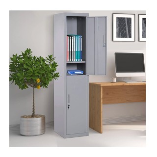 Μεταλλικό Ντουλάπι Αποθήκευσης 38 x 46 x 180 cm Vinsetto 913-008GY