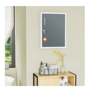 Μεταλλικό Ντουλάπι Φαρμακείου από Ατσάλι 40 x 15 x 53.5 cm Kleankin...