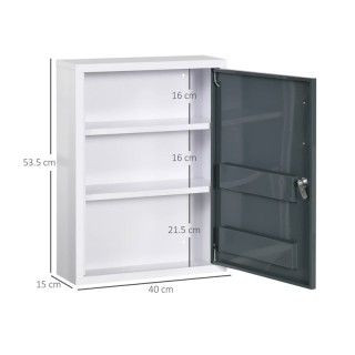 Μεταλλικό Ντουλάπι Φαρμακείου από Ατσάλι 40 x 15 x 53.5 cm Kleankin...