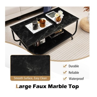 Μεταλλικό Ορθογώνιο Τραπέζι Σαλονιού με Εφέ Μαρμάρου 105 x 55 x 46.... Μεταλλικό Ορθογώνιο Τραπέζι Σαλονιού με Εφέ Μαρμάρου 105 x 55 x 46....