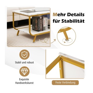 Μεταλλικό Ορθογώνιο Τραπέζι Σαλονιού με Εφέ Μαρμάρου 105 x 55 x 46.... Μεταλλικό Ορθογώνιο Τραπέζι Σαλονιού με Εφέ Μαρμάρου 105 x 55 x 46....