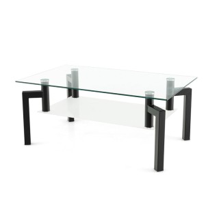 Μεταλλικό Ορθογώνιο Τραπέζι Σαλονιού με Γυάλινη Επιφάνεια 100 x 60 ... Μεταλλικό Ορθογώνιο Τραπέζι Σαλονιού με Γυάλινη Επιφάνεια 100 x 60 ...