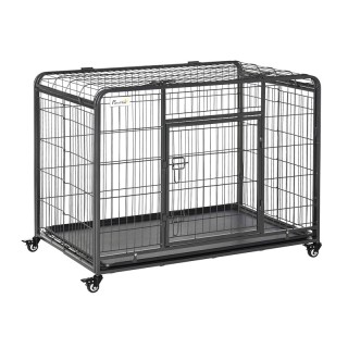 Μεταλλικό Πτυσσόμενο Κλουβί Μεταφοράς Σκύλου με Ρόδες 109.5 x 71 x ... Μεταλλικό Πτυσσόμενο Κλουβί Μεταφοράς Σκύλου με Ρόδες 109.5 x 71 x ...