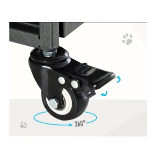 Μεταλλικό Πτυσσόμενο Κλουβί Μεταφοράς Σκύλου με Ρόδες 125 x 76 x 81... Μεταλλικό Πτυσσόμενο Κλουβί Μεταφοράς Σκύλου με Ρόδες 125 x 76 x 81...