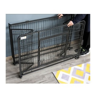 Μεταλλικό Πτυσσόμενο Κλουβί Μεταφοράς Σκύλου με Ρόδες 125 x 76 x 81... Μεταλλικό Πτυσσόμενο Κλουβί Μεταφοράς Σκύλου με Ρόδες 125 x 76 x 81...
