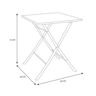 Μεταλλικό Πτυσσόμενο Τραπέζι Εξωτερικού Χώρου 60 x 60 x 72 cm Home ... Μεταλλικό Πτυσσόμενο Τραπέζι Εξωτερικού Χώρου 60 x 60 x 72 cm Home ...