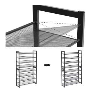 Μεταλλικό Ρυθμιζόμενο Stand Αποθήκευσης 40 Ζευγαριών Παπουτσιών Χρώ...