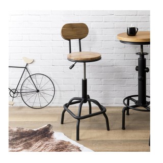 Μεταλλικό Σκαμπό Μπαρ με Ρυθμιζόμενο Ύψος 37 x 42 x 88-103 cm Home ... Μεταλλικό Σκαμπό Μπαρ με Ρυθμιζόμενο Ύψος 37 x 42 x 88-103 cm Home ...