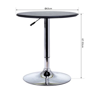 Μεταλλικό Στρογγυλό Τραπέζι με Ρυθμιζόμενο Ύψος και Ξύλινη Επιφάνει... Μεταλλικό Στρογγυλό Τραπέζι με Ρυθμιζόμενο Ύψος και Ξύλινη Επιφάνει...