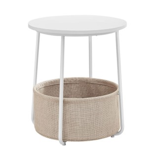 Μεταλλικό Στρογγυλό Βοηθητικό Τραπεζάκι Σαλονιού με Υφασμάτινο Καλά... Μεταλλικό Στρογγυλό Βοηθητικό Τραπεζάκι Σαλονιού με Υφασμάτινο Καλά...