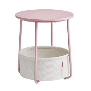 Μεταλλικό Στρογγυλό Βοηθητικό Τραπεζάκι Σαλονιού με Υφασμάτινο Καλά... Μεταλλικό Στρογγυλό Βοηθητικό Τραπεζάκι Σαλονιού με Υφασμάτινο Καλά...