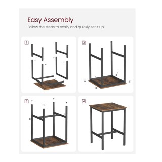 Μεταλλικό Τετράγωνο Τραπέζι - Bar 60 x 60 x 92 cm VASAGLE LBT25X