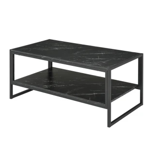 Couchtisch aus Metall 106 x 50 x 47 cm HOMCOM 833-821BK