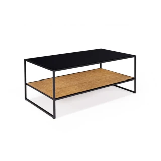 Metal Coffee Table with 1 Shelf 113 x 60 x 45 cm Lagos Idomya ... Metal Coffee Table with 1 Shelf 113 x 60 x 45 cm Lagos Idomya ...