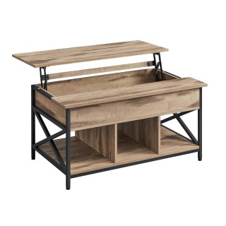 Μεταλλικό Τραπέζι Σαλονιού με Αποθηκευτικό Χώρο 60 x 100 x 48-62 cm... Μεταλλικό Τραπέζι Σαλονιού με Αποθηκευτικό Χώρο 60 x 100 x 48-62 cm...