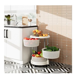 Μεταλλικό Τρόλεϊ Κουζίνας με 3 Ανοιγόμενα Ράφια 37 x 37 x 54 cm Bak... Μεταλλικό Τρόλεϊ Κουζίνας με 3 Ανοιγόμενα Ράφια 37 x 37 x 54 cm Bak...