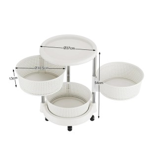 Μεταλλικό Τρόλεϊ Κουζίνας με 3 Ανοιγόμενα Ράφια 37 x 37 x 54 cm Bak... Μεταλλικό Τρόλεϊ Κουζίνας με 3 Ανοιγόμενα Ράφια 37 x 37 x 54 cm Bak...