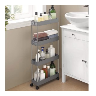 Μεταλλικό Τρόλεϊ Κουζίνας με 4 Ράφια 42 x 13.5 x 87 cm Songmics KSC... Μεταλλικό Τρόλεϊ Κουζίνας με 4 Ράφια 42 x 13.5 x 87 cm Songmics KSC...