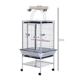 Μεταλλικό Τροχήλατο Κλουβί Πτηνών 86 x 80 x 160 cm PawHut D10-016 Μεταλλικό Τροχήλατο Κλουβί Πτηνών 86 x 80 x 160 cm PawHut D10-016