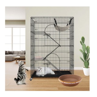 Μεταλλικό Τροχήλατο Κλουβί - Σπίτι Γάτας 4 Επιπέδων 900 x 600 x 133... Μεταλλικό Τροχήλατο Κλουβί - Σπίτι Γάτας 4 Επιπέδων 900 x 600 x 133...