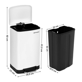 Μεταλλικός Κάδος Απορριμμάτων από Ατσάλι με Σύστημα Soft-Close 30 L... Μεταλλικός Κάδος Απορριμμάτων από Ατσάλι με Σύστημα Soft-Close 30 L...