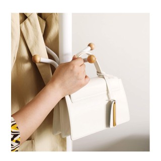 Μεταλλικός Καλόγερος 44 x 182 cm Χρώματος Λευκό Songmics RCR19W