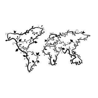 Μεταλλικός Διακοσμητικός Παγκόσμιος Χάρτης Τοίχου 110 x 61 cm Shall...