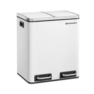 Μεταλλικός Διπλός Κάδος Απορριμμάτων από Ατσάλι με 2 Πεντάλ και Σύσ... Μεταλλικός Διπλός Κάδος Απορριμμάτων από Ατσάλι με 2 Πεντάλ και Σύσ...