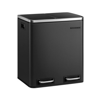 Μεταλλικός Διπλός Κάδος Απορριμμάτων από Ατσάλι με 2 Πεντάλ και Σύσ... Μεταλλικός Διπλός Κάδος Απορριμμάτων από Ατσάλι με 2 Πεντάλ και Σύσ...