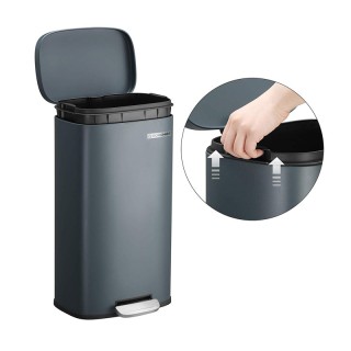 Μεταλλικός Κάδος Απορριμμάτων από Ατσάλι με Σύστημα Soft-Close 30 L... Μεταλλικός Κάδος Απορριμμάτων από Ατσάλι με Σύστημα Soft-Close 30 L...