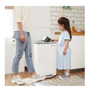 Μεταλλικός Κάδος Απορριμμάτων από Ατσάλι με Σύστημα Soft-Close 50 L...