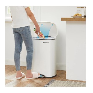 Μεταλλικός Κάδος Απορριμμάτων από Ατσάλι με Σύστημα Soft-Close 50 L... Μεταλλικός Κάδος Απορριμμάτων από Ατσάλι με Σύστημα Soft-Close 50 L...