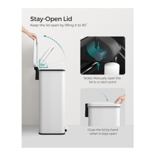 Μεταλλικός Κάδος Απορριμμάτων από Ατσάλι με Σύστημα Soft-Close 40 L... Μεταλλικός Κάδος Απορριμμάτων από Ατσάλι με Σύστημα Soft-Close 40 L...