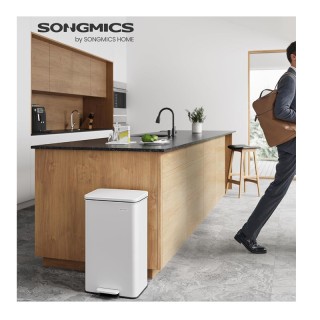 Μεταλλικός Κάδος Απορριμμάτων από Ατσάλι με Σύστημα Soft-Close 40 L... Μεταλλικός Κάδος Απορριμμάτων από Ατσάλι με Σύστημα Soft-Close 40 L...