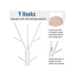 Μεταλλικός Καλόγερος 45 x 45 x 180 cm HOMCOM 831-174WT Μεταλλικός Καλόγερος 45 x 45 x 180 cm HOMCOM 831-174WT