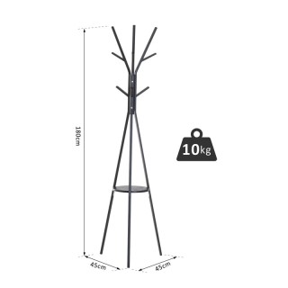 Μεταλλικός Καλόγερος 45 x 45 x 180 cm Χρώματος Μαύρο HOMCOM 831-174BK Μεταλλικός Καλόγερος 45 x 45 x 180 cm Χρώματος Μαύρο HOMCOM 831-174BK