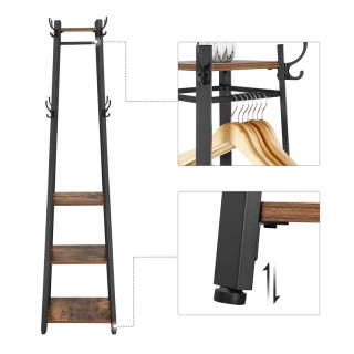 Μεταλλικός Καλόγερος με 3 Ράφια 45 x 45 x 181 cm VASAGLE LCR80X Μεταλλικός Καλόγερος με 3 Ράφια 45 x 45 x 181 cm VASAGLE LCR80X