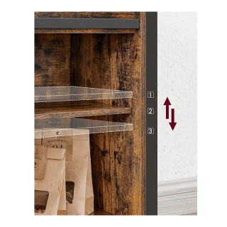 Μεταλλικός Μπουφές 100 x 33 x 80 cm VASAGLE LSC092B01 Μεταλλικός Μπουφές 100 x 33 x 80 cm VASAGLE LSC092B01