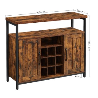 Μεταλλικός Μπουφές 100 x 35 x 81.4 cm VASAGLE LSC094B01 Μεταλλικός Μπουφές 100 x 35 x 81.4 cm VASAGLE LSC094B01