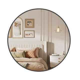 Μεταλλικός Στρογγυλός Καθρέπτης Τοίχου 61 cm Songmics LWM102B01