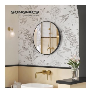 Μεταλλικός Στρογγυλός Καθρέπτης Τοίχου 61 cm Songmics LWM102B01 Μεταλλικός Στρογγυλός Καθρέπτης Τοίχου 61 cm Songmics LWM102B01