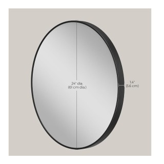 Μεταλλικός Στρογγυλός Καθρέπτης Τοίχου 61 cm Songmics LWM102B01 Μεταλλικός Στρογγυλός Καθρέπτης Τοίχου 61 cm Songmics LWM102B01