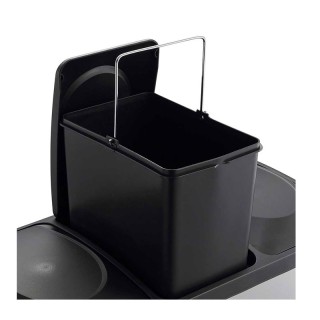 Μεταλλικός Τριπλός Κάδος Απορριμμάτων από Ανοξείδωτο Ατσάλι με 3 Πε... Μεταλλικός Τριπλός Κάδος Απορριμμάτων από Ανοξείδωτο Ατσάλι με 3 Πε...