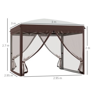 Outsunny Garden Gazebo με κουνουπιέρα και τροχήλατη τσάντα μεταφορά... Outsunny Garden Gazebo με κουνουπιέρα και τροχήλατη τσάντα μεταφορά...