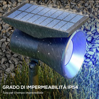 Outsunny Σετ 2 RGB ηλιακά φωτιστικά κήπου με 2 λειτουργίες φωτισμού... Outsunny Σετ 2 RGB ηλιακά φωτιστικά κήπου με 2 λειτουργίες φωτισμού...