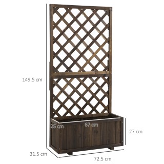 Outsunny φυτευτή εξωτερικού χώρου με πλέγμα για αναρριχητικά φυτά κ...