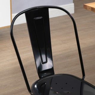 HOMCOM Σετ με 4 στοιβαζόμενες καρέκλες κουζίνας βιομηχανικού στυλ, ... HOMCOM Σετ με 4 στοιβαζόμενες καρέκλες κουζίνας βιομηχανικού στυλ, ...