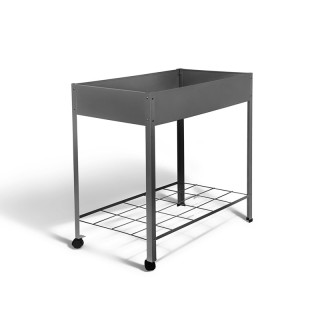 Mini Μεταλλικό Θερμοκήπιο με 2 Ρόδες 80 x 43 x 132 cm Χρώματος Γκρι...