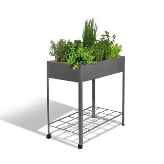 Mini Μεταλλικό Θερμοκήπιο με 2 Ρόδες 80 x 43 x 132 cm Χρώματος Γκρι...